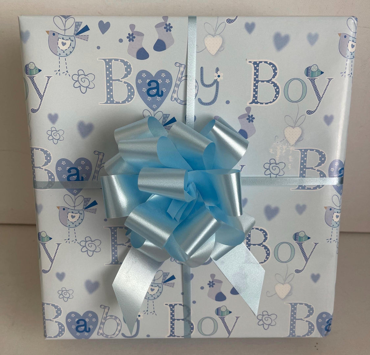 Luxury Baby Boy Gift Box, Blanket, Bootees