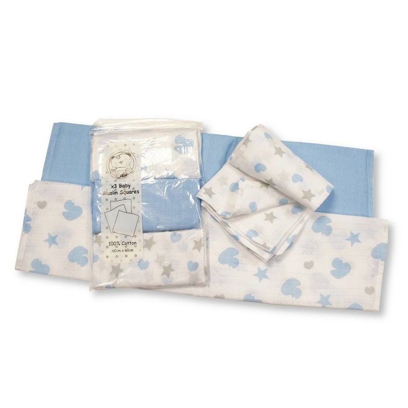 Newborn Baby Boy Gift Hamper | Blue Elephant Gift Basket | Baby Boy Blanket Gift Set | Baby Shower Gift | New Baby Boy Gift