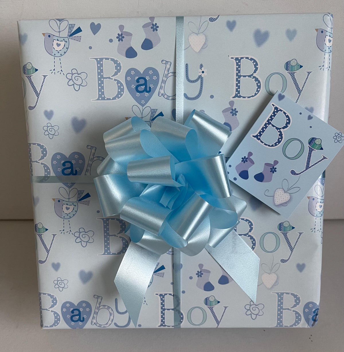 Baby Boy Hamper Box | Newborn Boy Gift Set | Blue Bunny Baby Hamper | New Baby Gift Basket | Baby Shower Gift