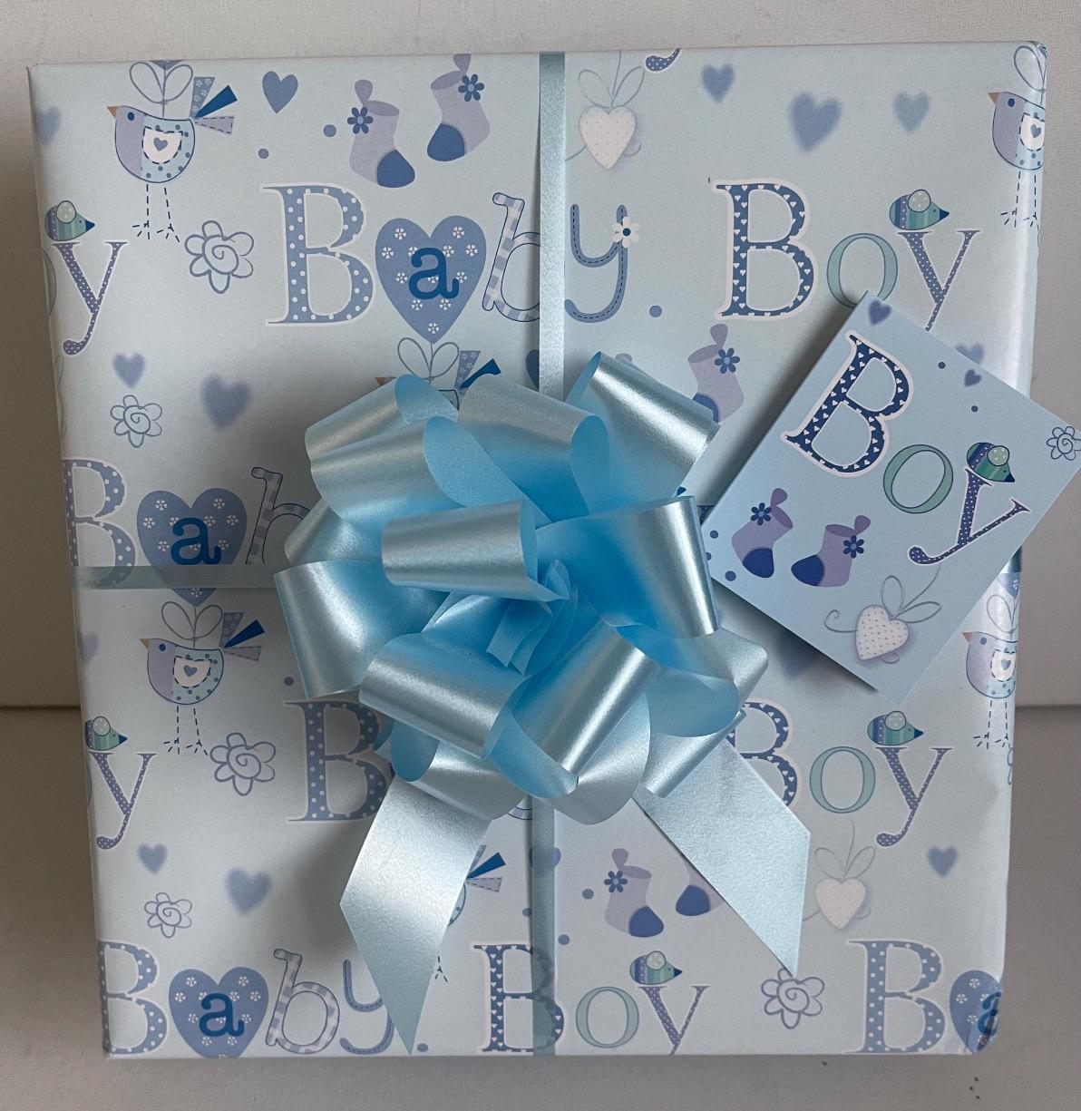 Baby Boy Blanket Gift Hamper | Blue Bunny Gift Basket | Newborn Baby Boy Gift Set | Baby Shower Gift | New Baby Boy Hamper