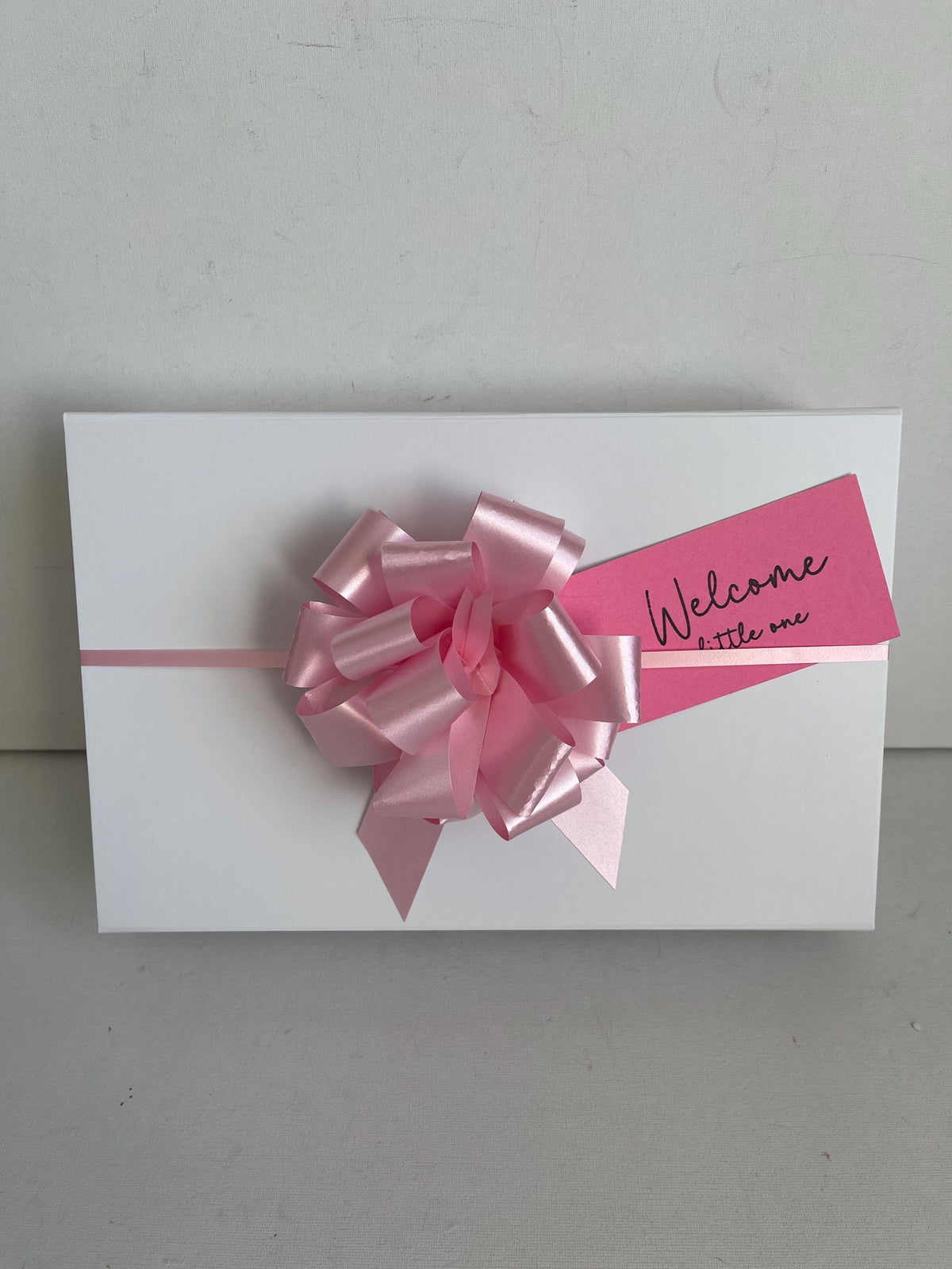 New Baby Girl Gift Box | Pink Elephant Baby Hamper | Newborn Girl Gift Set | Baby Shower Gift | Muslin & Bodysuit Set