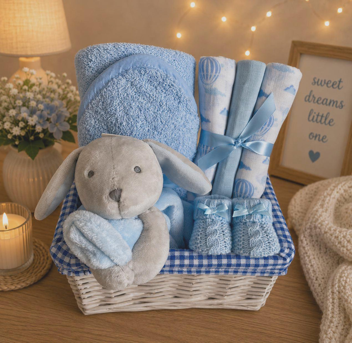 Baby Boy Gift Hamper | Newborn Baby Boy Hamper | Baby Shower Gift Set | New Baby Boy Gift Basket | Luxury Baby Hamper
