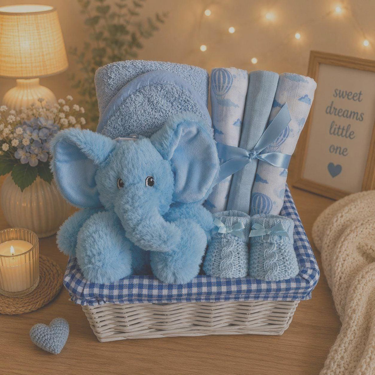 Baby Hamper for Boy | Newborn Boy Hamper | Baby Boy Gift Basket | Baby Shower Gift Set | New Baby Boy Gift