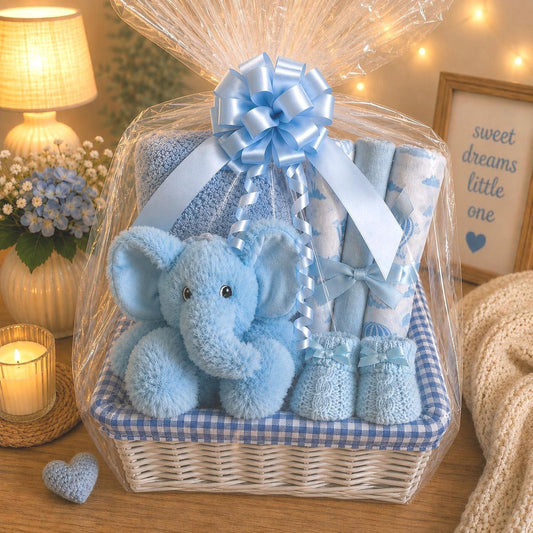 Baby Hamper for Boy | Newborn Boy Hamper | Baby Boy Gift Basket | Baby Shower Gift Set | New Baby Boy Gift