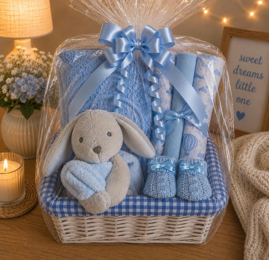Baby Boy Gift Hamper | Newborn Baby Boy Hamper | Baby Shower Gift Set | New Baby Boy Gift Basket | Luxury Baby Hamper