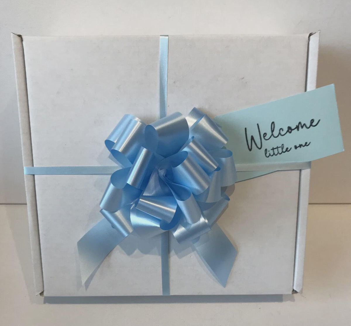 Baby Boy Gift Basket: Elephant, Blanket, Cards, Bootees – Shower Gift