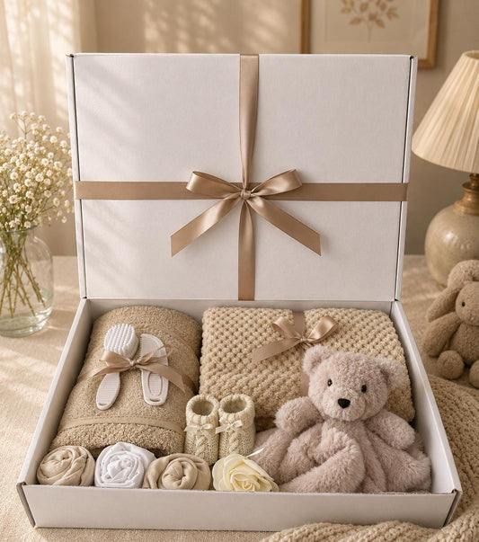 Unisex Baby Gift Hamper | Neutral Newborn Gift Basket | Baby Shower Gift Box | New Baby Gift Set | Gender Neutral Baby Gift